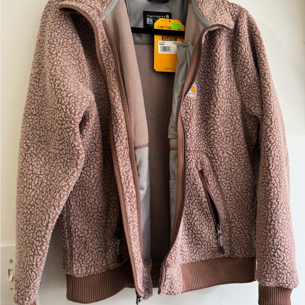 Carhartt Brown pink Sherpa Fleece Jacket